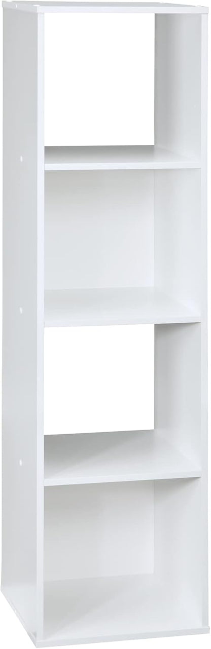 4 Cube Stackable Storage, White