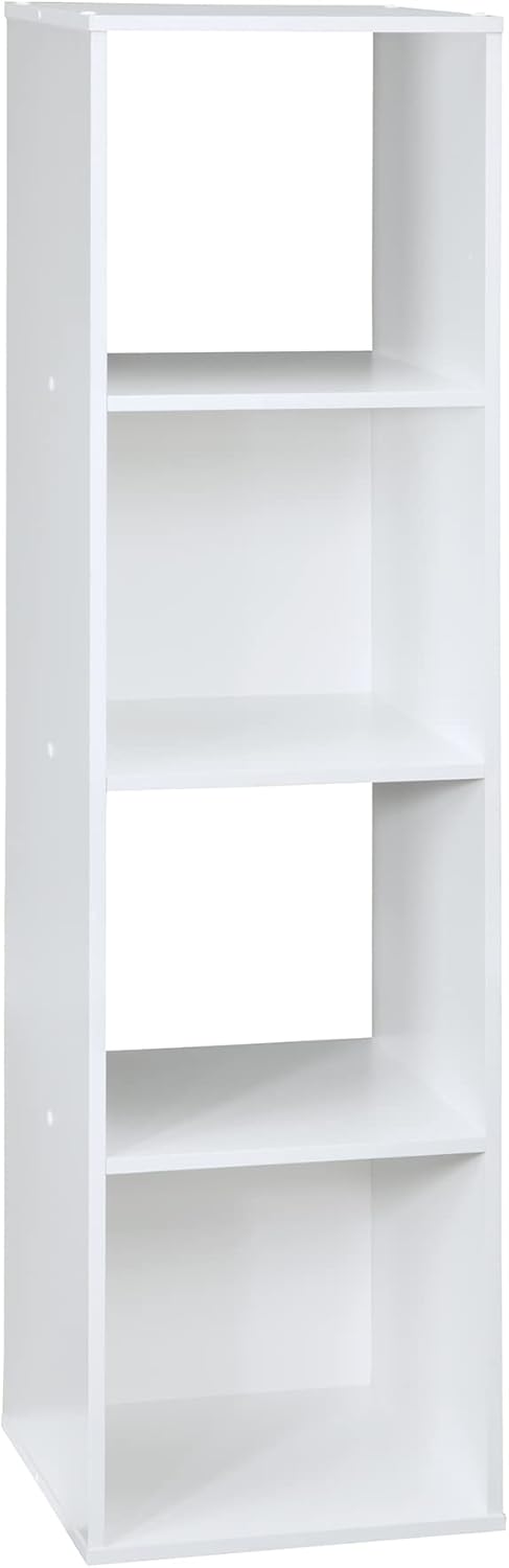 4 Cube Stackable Storage, White