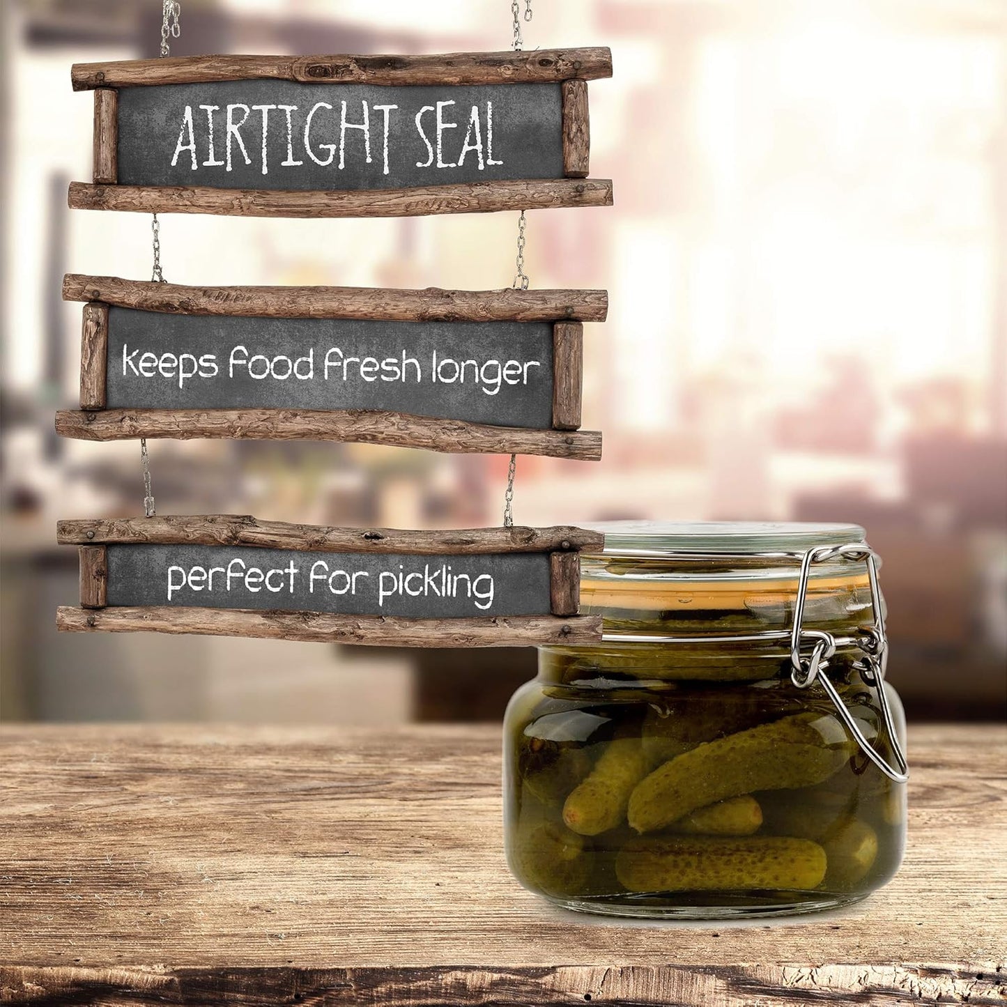 Glass Jars with Lids 16 oz Food Storage Jars with Airtight Lids Leak Proof Glass Canisters Kitchen Jars