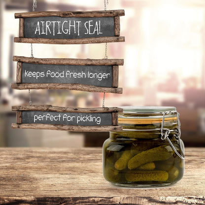 Glass Jars with Lids 16 oz Food Storage Jars with Airtight Lids Leak Proof Glass Canisters Kitchen Jars